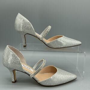 NEW Nina Women’s Brystol Evening Pumps Silver Size 5.5M